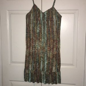 Salsa thin straps vnk blouson dress reptile print